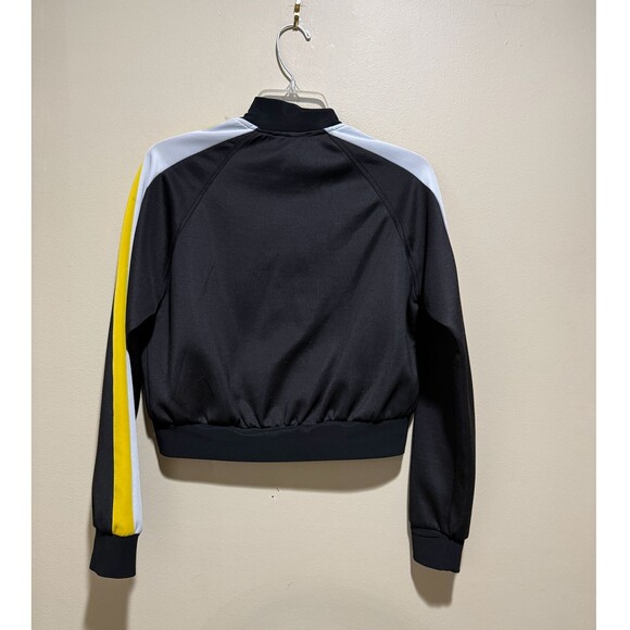 Fashion Nova Jackets & Blazers - Fashion Nova Black Track Jacket M Striped Sleeve Cropped Zip Up Womens Athletic